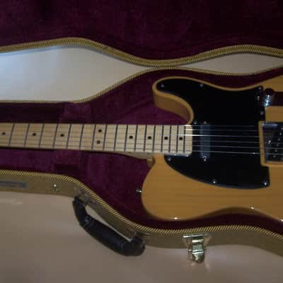 Vintage Style Fender Telecaster Thermometer Shaped Yellow/Gold Tweed Guitar Case, RARE Color Combo image 14