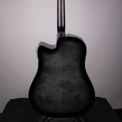 Ibanez AAD77CE Dreadnought Acoustic-Electric Guitar - Transparent Black Sunburst image 4