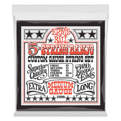 Ernie Ball 2309EB 5-String Banjo Custom Gauge String Set 10-13-15-24w-10 image 1