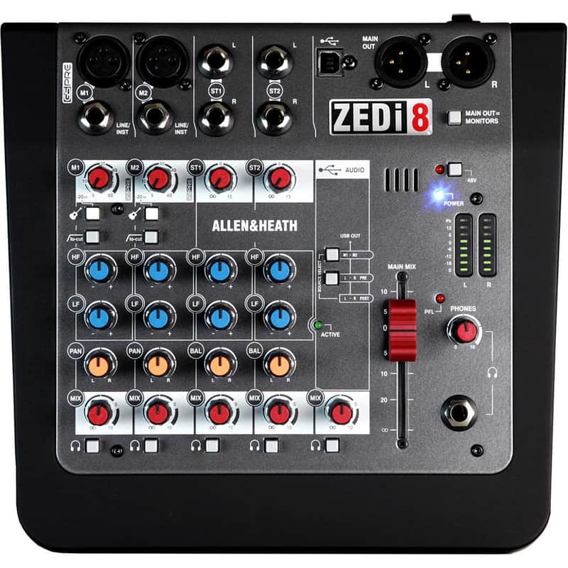 Allen & Heath ZEDi-8 Compact 8-Input Hybrid Mixer/USB Interface image 1