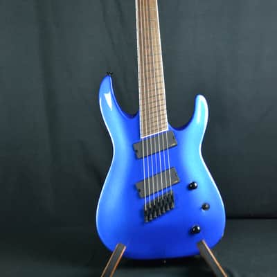 Jackson Jackson X Series Soloist Archtop SLAT7 Fan Fret - Metallic Blue image 2