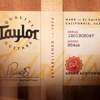 Taylor 354ce 12-String Acoustic/Electric Guitar with Hardshell Case image 20
