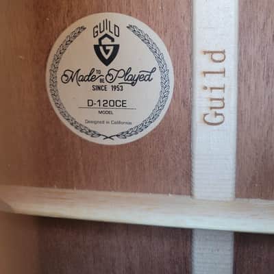 Guild D-120CE Cutaway Acoustic/Electric Flattop Guitar New/B-Stock Great Player & Sound Guild Gigbag Included image 8