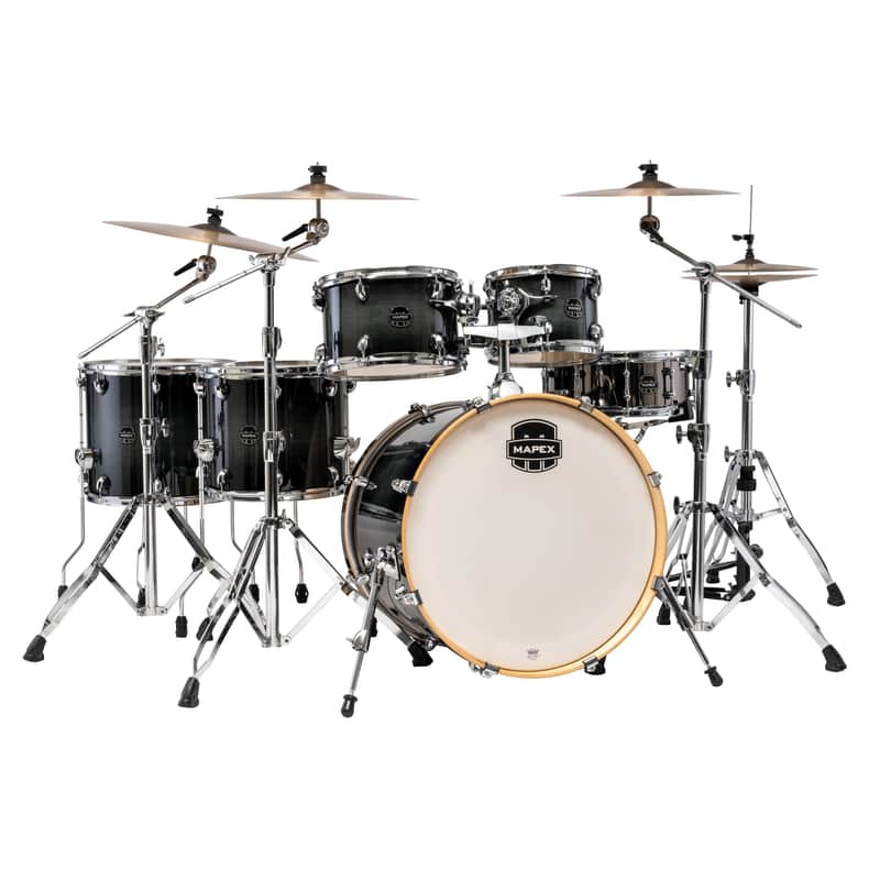 Mapex Armory Series Studioease 6-Pc Shell Pack Fast Toms - Black Onyx Burst image 1