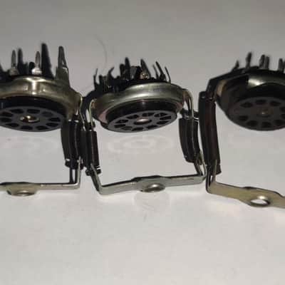 3x Tube Sockets PLK9 for 6N2P 6N23P ECC83 12AX7 tubes Vintage 70's image 1