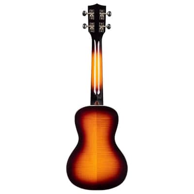 Kala KA-FMTB-C Flame Maple Concert Ukulele, Tobacco Burst image 3