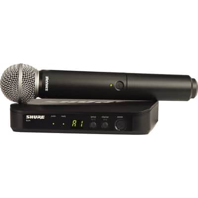 Shure BLX24/SM58 Wireless Handheld Microphone System with SM58 Capsule (H9: 512 to 542 MHz) image 1