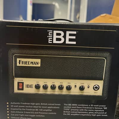 Friedman BE-Mini 30-Watt Solid State Guitar Amp Head 2021 - Present - Black image 7