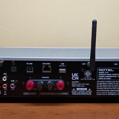 Rotel S14 Streaming Integrated Amplifier – Network Music System (Open Box Demo Silver) image 4