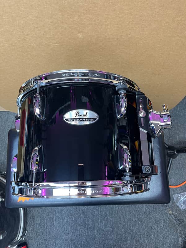 Pearl Professional Series 13"x9" Rack Tom W/Opti Mount & Super Hoop - Piano Black image 1