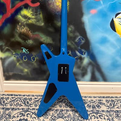 Dean Buddy Blaze ML Dimebag limited edition 1 of 300 2008 - Blue with Chrome Flame Design image 9