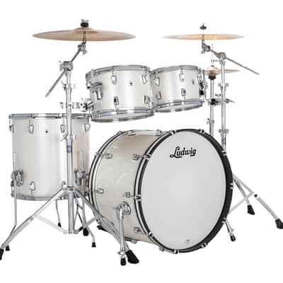 Ludwig *Pre-Order* NeuSonic Silver Silk Wrap MOD2 Drums 14x22_16x16_8x12_7x10 Shell Pack | Special Order | Authorized Dealer image 1