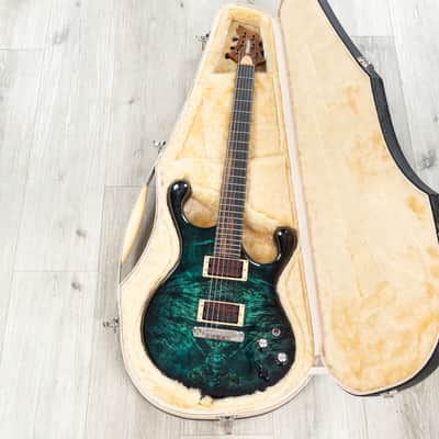 Fibenare Erotic Dalmat Guitar, Ebony Fretboard, 5A Poplar Burl Top, Emerald Green image 11