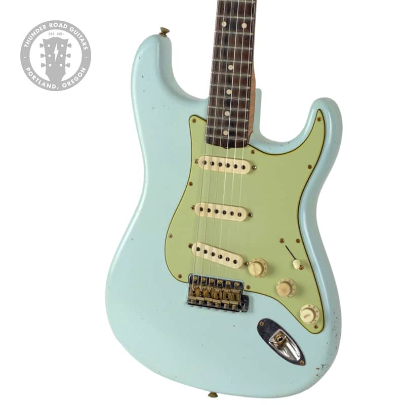 New Fender Custom Shop Dennis Galuszka Masterbuilt Roasted '59 Stratocaster Journeyman Aged Sonic Blue #R139040 image 1