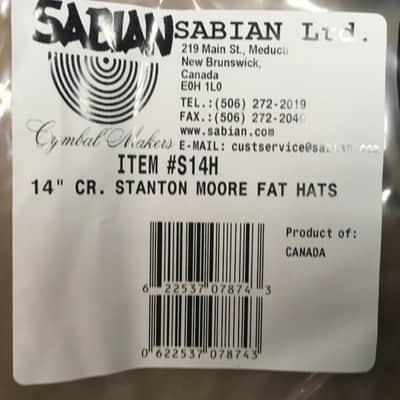 Sabian Crescent 14" Fat Hats Hi Hat Cymbals/Stanton Moore Collection/Model S14H image 8