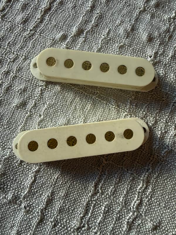 Fender 1974 Stratocaster pickup covers white 1974 image 1