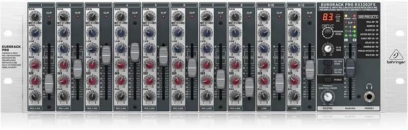 Behringer RX1202FX Eurorack Line Premium 12-Input Mic/Line Rackmount Mixer image 1