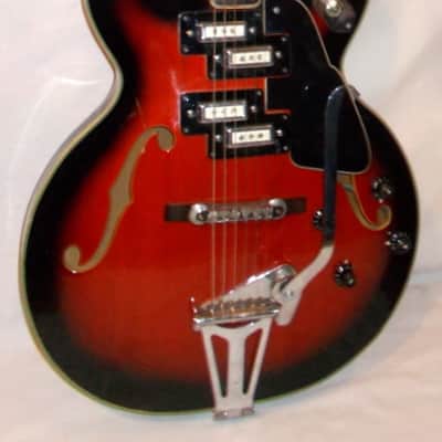 1966 Kimberly Teisco E-335T Cherry Burst *Split Rail Pickups* image 3