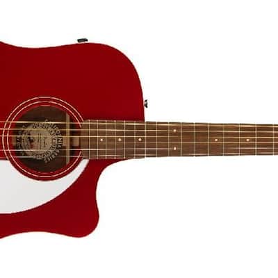 Fender Redondo Player Acoustic Electric Guitar  Candy Apple Red image 2