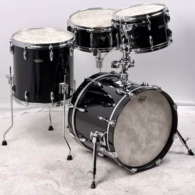 Remo 18/12/14/5x14" Gold Crown Jeff Hamilton Bop Drum Set - NOS Black Lacquer image 6