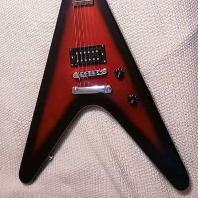 Mahar Flying V full size Electric Guitar Red Black, extremely rare image 1