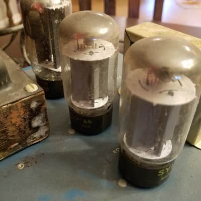 Bell PM-33 Pacemaker Mono 33 Watt Tube PA Amp dual 6L6GB 1959 - Blue, Beige, Textured Grey image 4