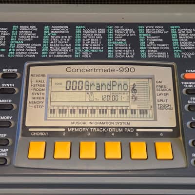 Casio CTK-601 / Optimus Concertmate 990 - 61 Key Synthesizer / Keyboard Mid 90's MIDI image 4