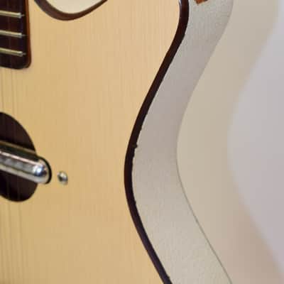 Vintage 60's Danelectro Convertible Hollow-Body Electric Guitar, Blonde w/ Gig Bag image 7