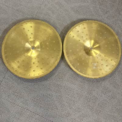 Squier 14" Brass Hi-Hat Cymbals (Used) image 4