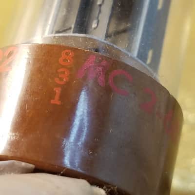 CBS perfect Matched Pair (2) JAN-CHY-5692 tNOS AT1000 TESTED Vacuum Tubes military brown base premium like 6SN7 dual triode 1956-1958 image 9