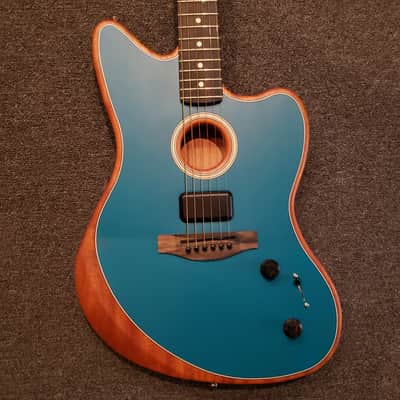 BRAND NEW 2022 Fender American Acoustasonic Jazzmaster Ocean Turquoise w/ Gig Bag image 1