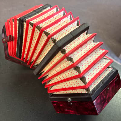Vintage Italian Anglo Concertina Button Box image 4