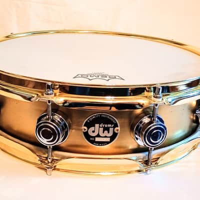 DW PRE COLLECTOR RAW BRASS SNARE DRUM 82-90-FREE SHIP TO C-USA! image 8