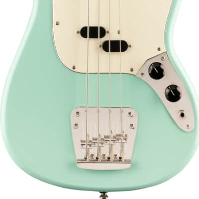 Squier Classic Vibe '60s Mustang Bass Short-Scale 4-String Bass Guitar, Laurel Fingerboard, Surf Green image 2
