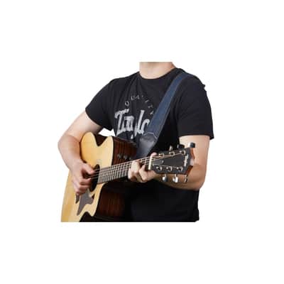 Taylor Blue Denim 2.5" Guitar Strap - Navy Edge image 2