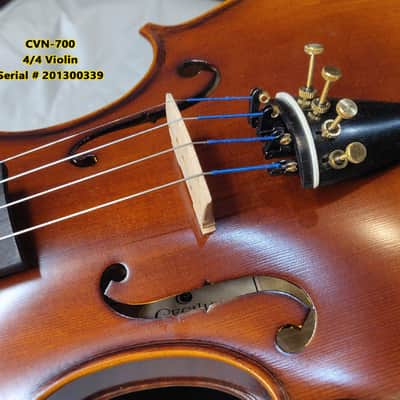4/4 Advanced to Professional Level Violin Featuring Aged 7 Years+ Select Solid Spruce Top Highly Flamed One-Piece Maple Back and Sides, Real Ebony Components, Brazilwood Bows, Hand-Rubbed... image 9