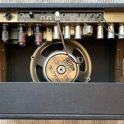 1966 Fender Deluxe Reverb Black Panel Guitar Amp image 3