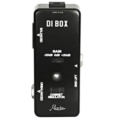 Rowin LEF-331 Guitar Bass Passive DI Box With Cabinet Simulator 1/4 and XLR image 3