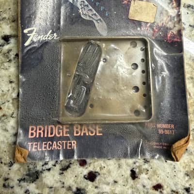 Fender Telecaster Bridge Bass Plate NOS 70s-80s - Brass