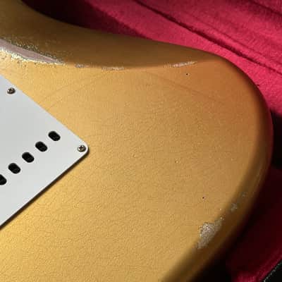 2025 Fender Stratocaster 1964 LTD Fall Event Flamed Neck Gold over Gold Sparkle Heavy Relic image 19