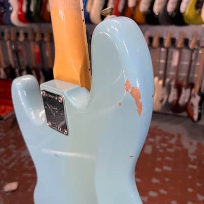 Fender   Custom Shop Jazz Bass 66 Relic Aged Daphne Blue 2020 image 8