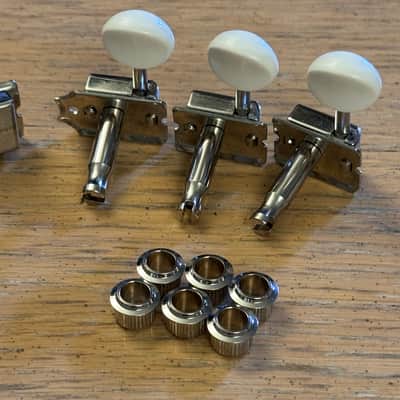 RARE Fender American Vintage 60's Logo White Button Tuners Jazzmaster Stratocaster Telecaster Jaguar Kluson Pure USA Strat Tele image 3
