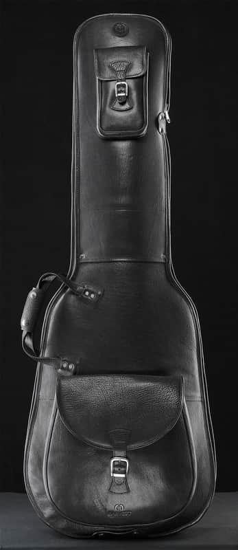 Harvest Fine Leather Black Buffalo Nappa Electric Bass Guitar Gig Bag image 1