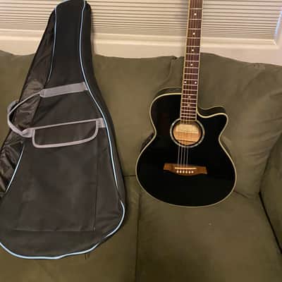 Ibanez AEG10 Series Acoustic-Electric Guitar Black- New Preamp  W padded Gigbag image 1