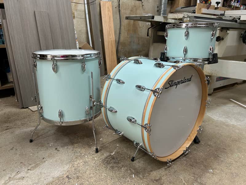 Slingerland Gene kupra deluxe ensemble 1956/59 - Sea foam lacqued image 1
