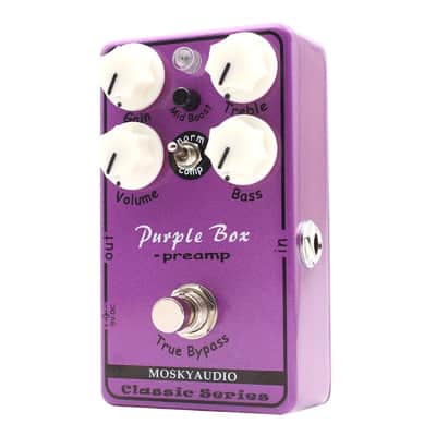 Mosky Purple Box Guitar Effect Pedal Pre-amp Overdrive Booster True Bypass image 3