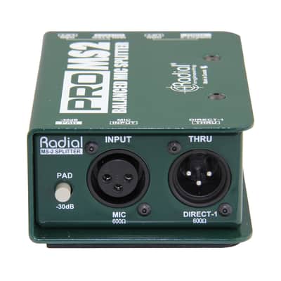 Radial ProMS2 Passive Microphone Spliter with Eclipse ETMS10 Transformer and Switchable Pad on Input image 2