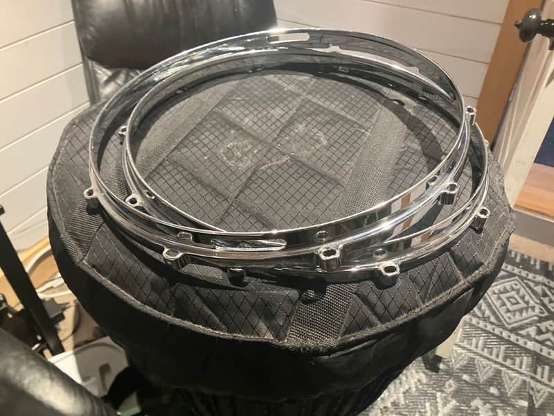 10-Lug Die Cast snare drum hoops image 1