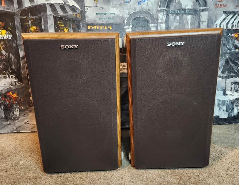Sony Sony SS-U310 are vintage, wood-grain bookshelf speakers 90s  - Wood grain image 1