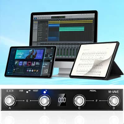 M-VAVE Chocolate Plus Wireless Midi Controller Programmable Wireless Midi Controller 4 Buttons Portable Rechargeable MIDI Foot Controller (Price includes the import duty for US buyer) image 2